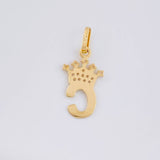 Dije Letra C Corona 0.75g / 2.2cm Oro Amarillo 18K