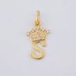 Dije Corona Letra S 0.8 g / 2.2 cm Oro Amarillo 18K