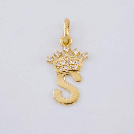 Dije Corona Letra S 0.75 g / 2 cm Oro Amarillo 18K