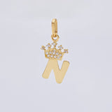 Dije Corona Letra N 0.8 g / 2 cm Oro Amarillo 18K