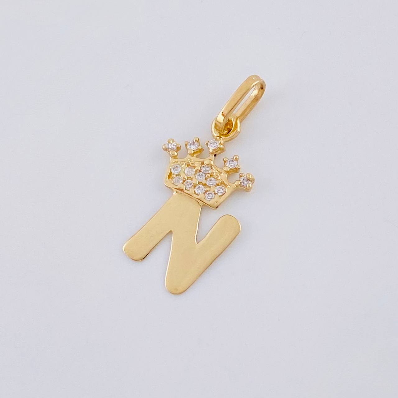 Dije Corona Letra N 0.7 g / 2.1 cm Oro Amarillo 18K