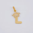 Dije Letra L Corona 0.75g / 2.2cm Oro Amarillo 18K