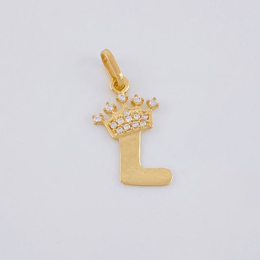 Dije Corona Letra L 0.75 g / 2 cm Oro Amarillo 18K