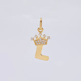 Dije Letra L Corona 0.8g / 2.2cm Oro Amarillo 18K