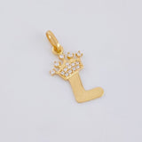 Dije Letra L Corona 0.75g / 2.2cm Oro Amarillo 18K
