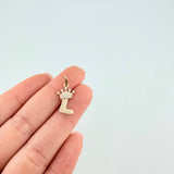 Dije Letra L Corona 0.75g / 2.2cm Oro Amarillo 18K