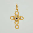 Dije Cruz Flor 1.25gr / 2.7cm / Oro Amarillo 18K