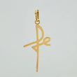Dije Cruz Fe 1.15gr / 4cm / Oro Amarillo 18K