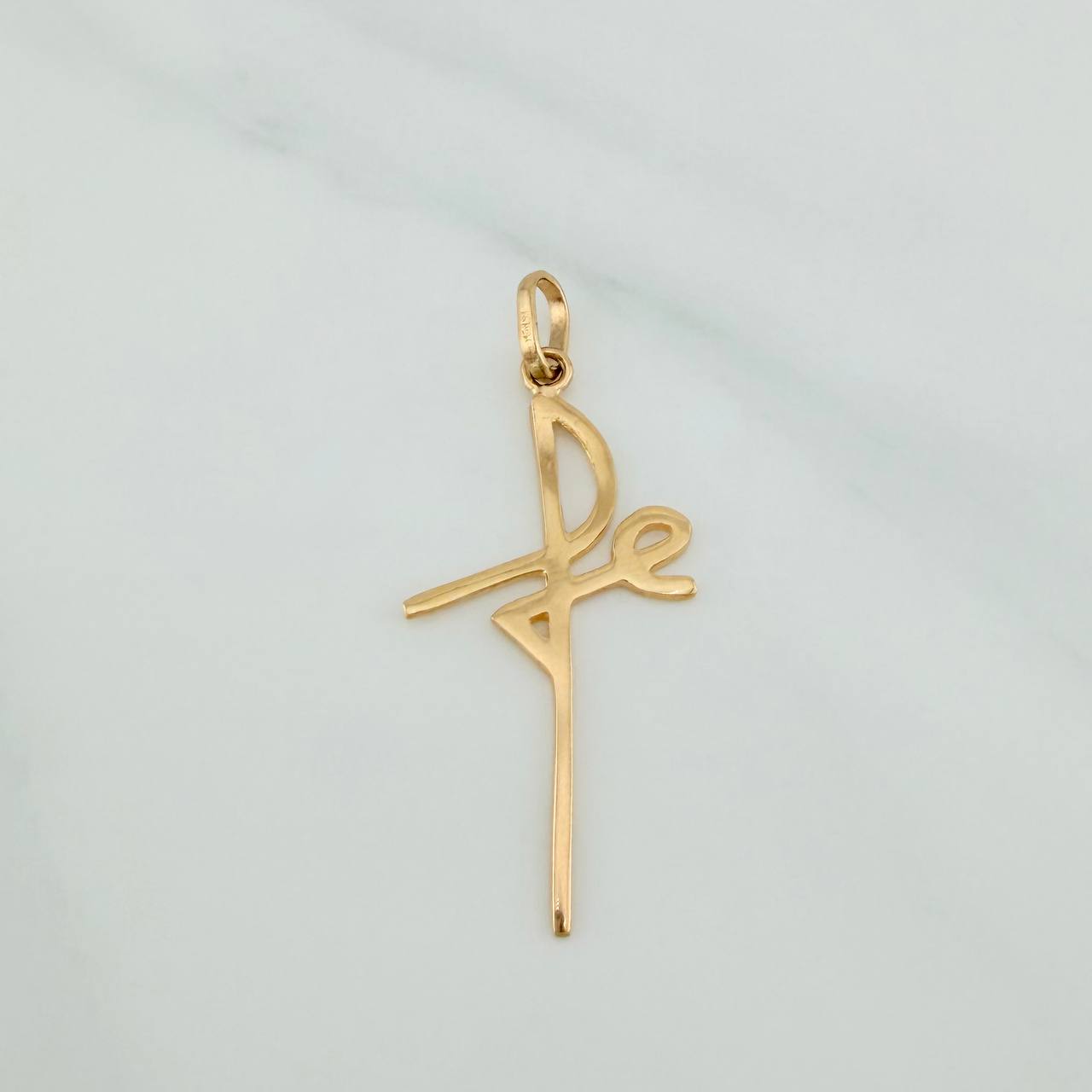 Dije Cruz Fe 1.15gr / 4cm / Oro Amarillo 18K