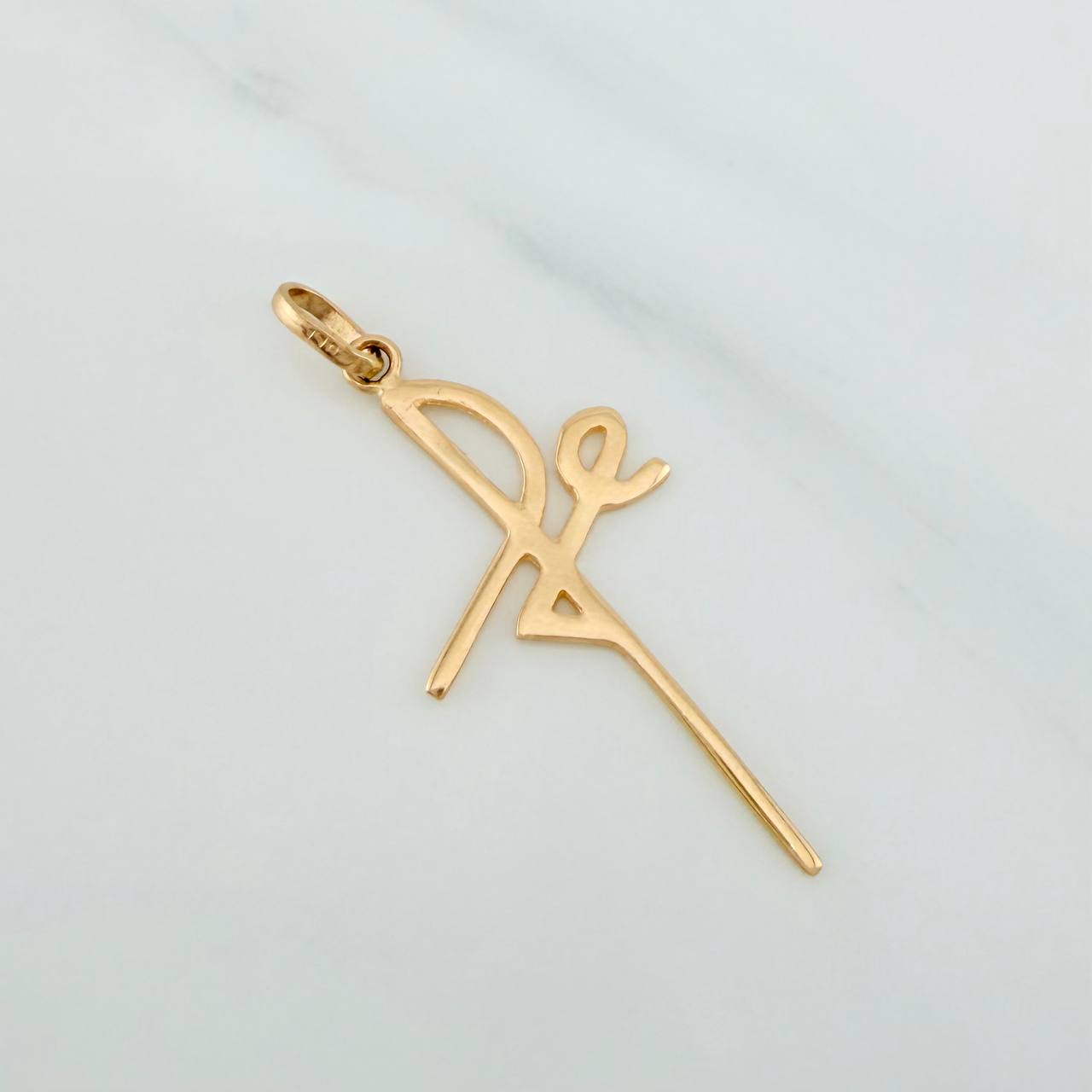 Dije Cruz Fe 1.15gr / 4cm / Oro Amarillo 18K