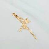 Dije Cruz Fe 1.15gr / 4cm / Oro Amarillo 18K