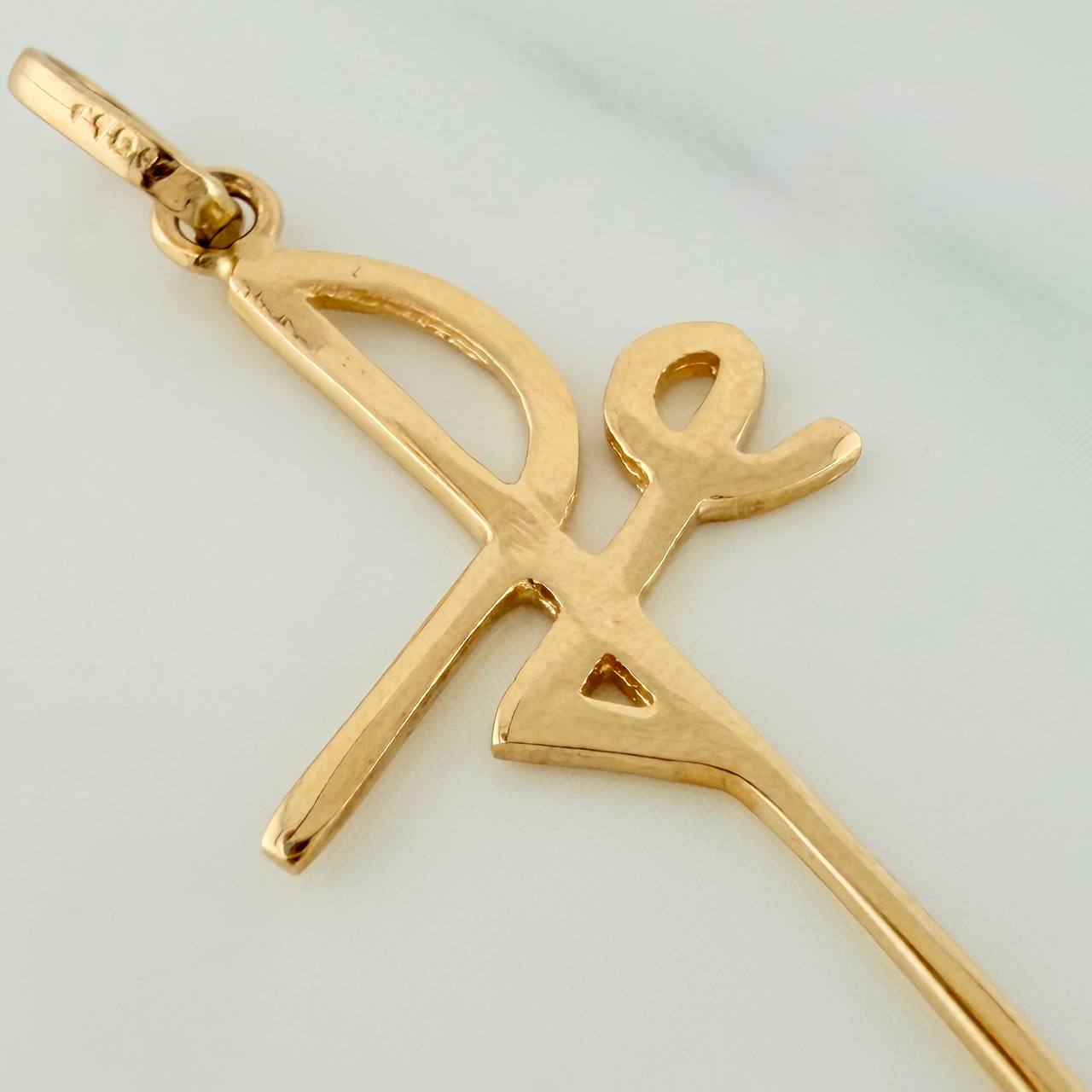 Dije Cruz Fe 1.15gr / 4cm / Oro Amarillo 18K