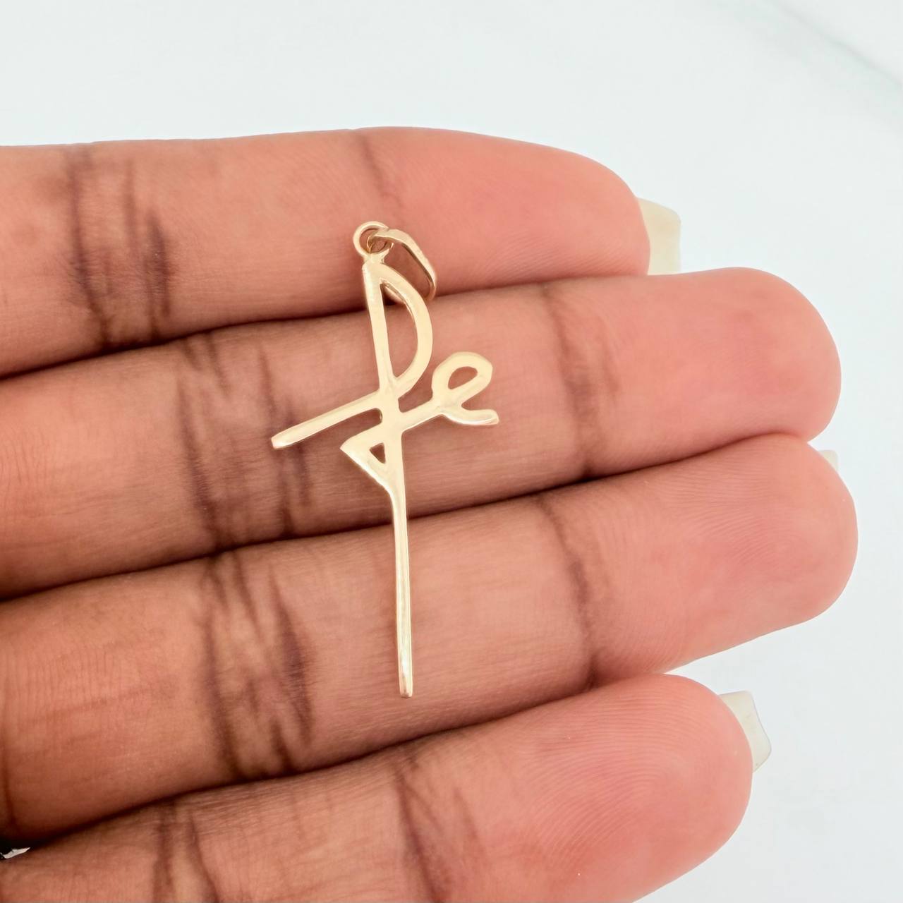 Dije Cruz Fe 1.15gr / 4cm / Oro Amarillo 18K