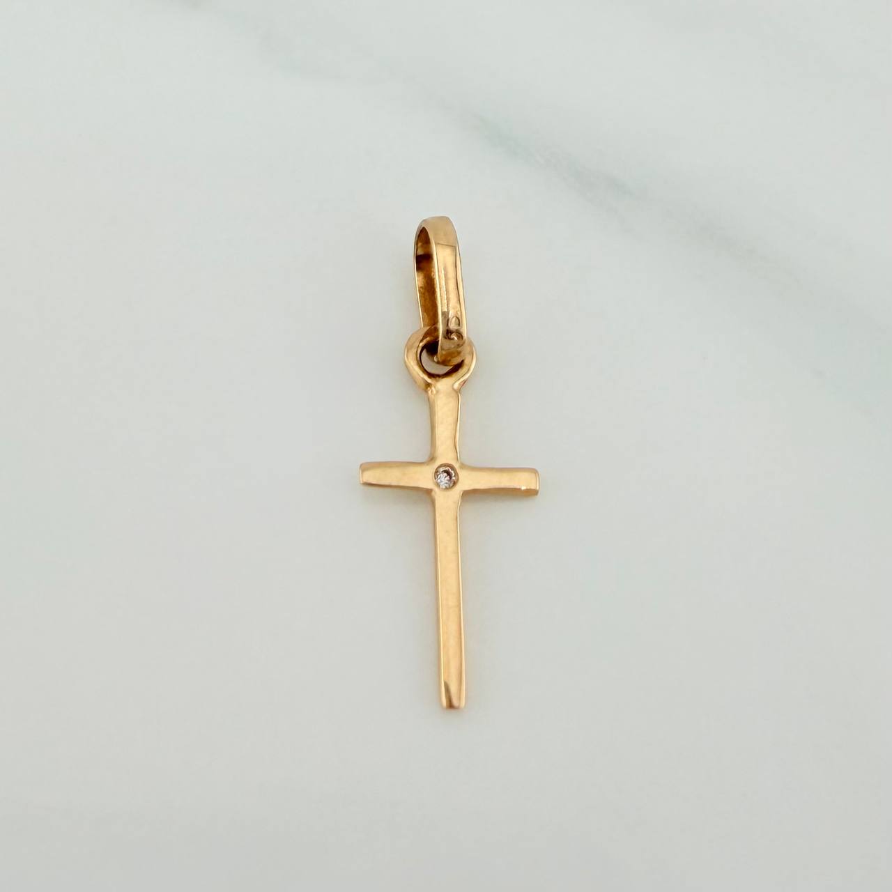 Dije Cruz 0.45gr / 2cm / Oro Amarillo 18K &