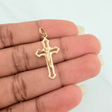 Dije Cruz Cristo 1.3gr / 3.3cm / Oro Amarillo 18K &
