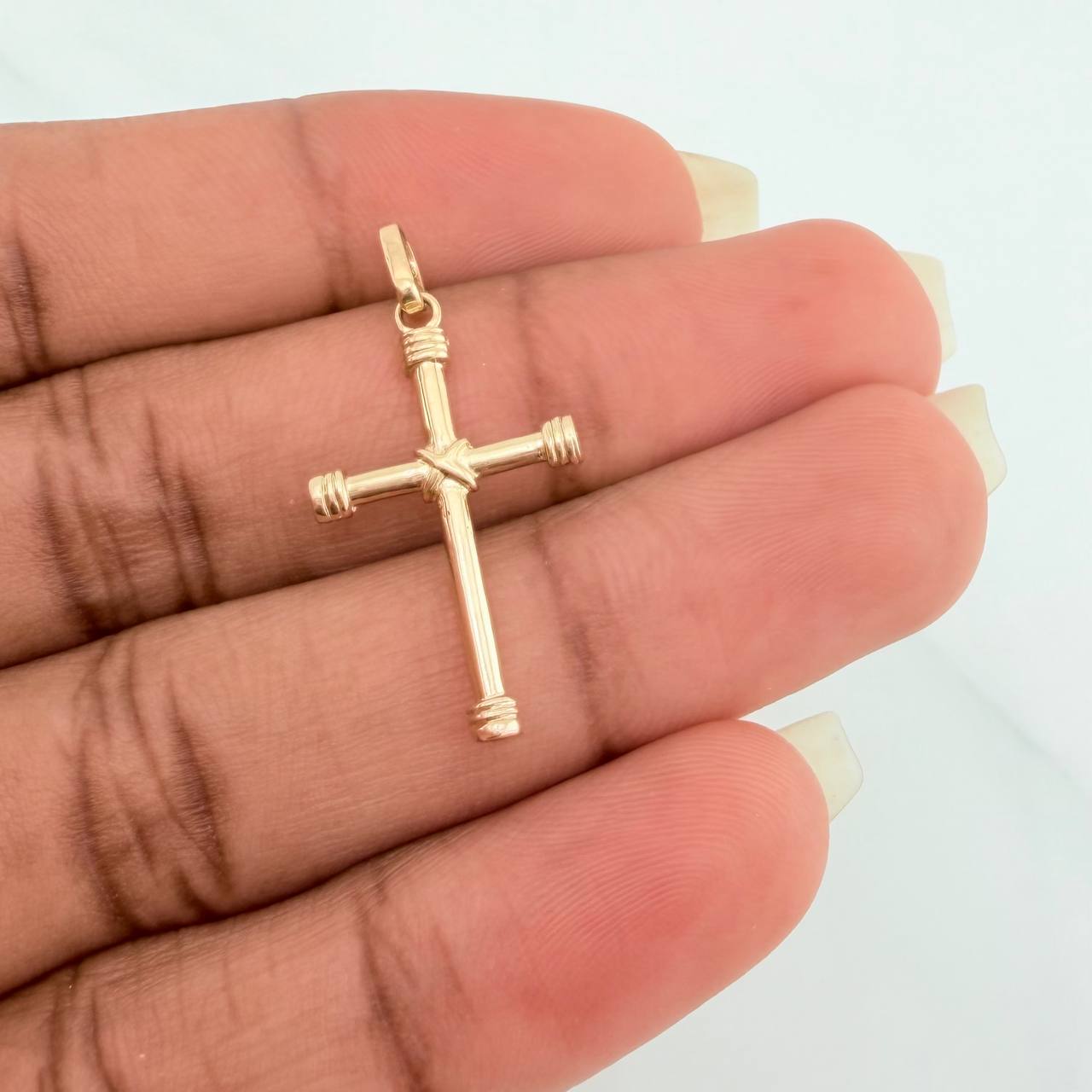 Dije Cruz Penitencia 1.8gr / 3cm / Oro Amarillo 18K