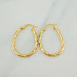 Candongas Nilo Ovaladas 1.5gr / 2.8cm / Oro Amarillo 18K