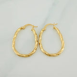 Candongas Nilo Ovaladas 1.5gr / 2.8cm / Oro Amarillo 18K
