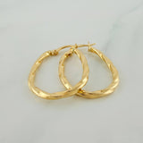 Candongas Nilo Ovaladas 1.5gr / 2.8cm / Oro Amarillo 18K