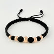 Pulsera Negra Penta Neo 5und / 4mm-6mm Oro Rosa 18K *
