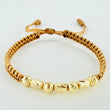 Pulsera Dorada Cilindros Interceptos 7und / 4mm-5mm Oro Amarillo 18K *