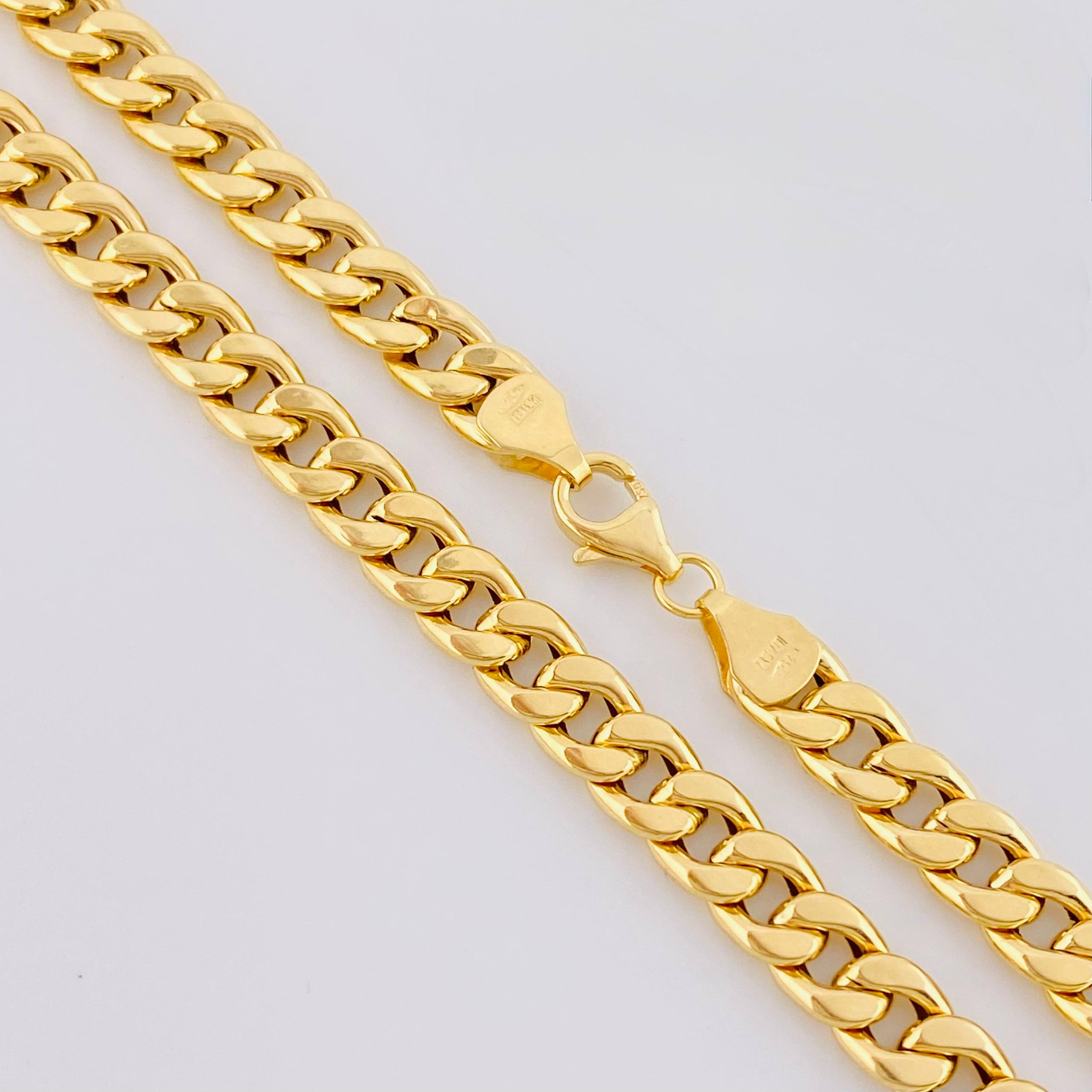 Cadena Cubana 9.1g / 60cm / 5.8mm Oro Amarillo 18K