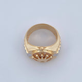 Anillo Correa Corona RX 8.4gr / T8 1/2 / Circones Blancos Dos Oros Amarillo Blanco 18K $