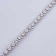 Pulso Tenis 12.9gr / 19cm / 4mm Circones Blancos Oro Blanco 18K $