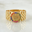 Anillo Corona Correa Enmallada 4.35gr / T8 1/2 / Oro Amarillo 18K ©