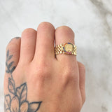 Anillo Corona Correa Enmallada 4.35gr / T8 1/2 / Oro Amarillo 18K ©