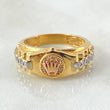 Anillo Correa Corona 5.15gr / T6 3/4 / Tres Oros 18K ©