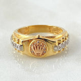 Anillo Correa Corona 5.15gr / T6 3/4 / Tres Oros 18K ©