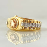 Anillo Correa Corona 5.15gr / T6 3/4 / Tres Oros 18K ©