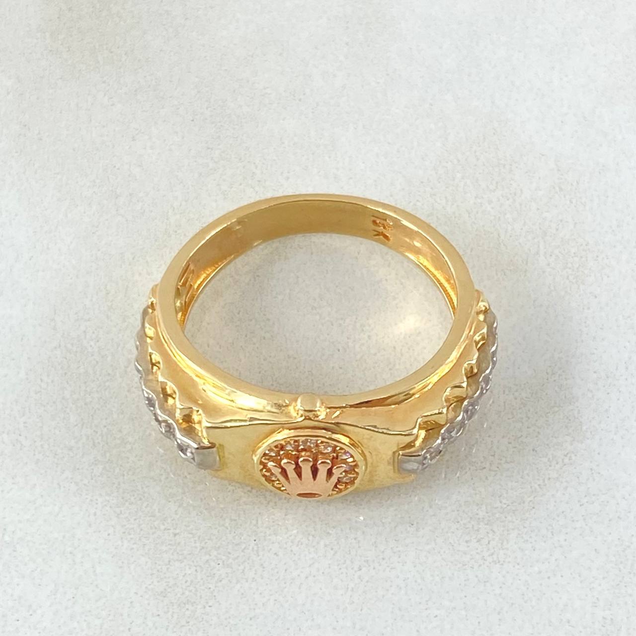 Anillo Correa Corona 5.15gr / T6 3/4 / Tres Oros 18K ©