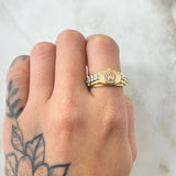 Anillo Correa Corona 5.15gr / T6 3/4 / Tres Oros 18K ©