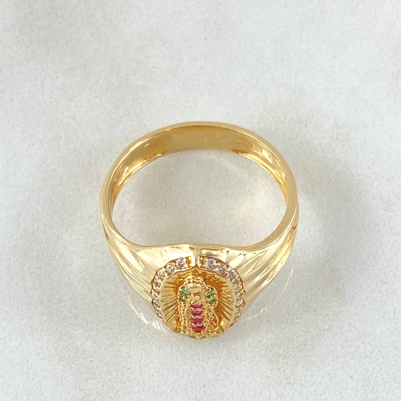 Anillo Virgen de Guadalupe 3.95gr / T7 1/2 / Oro Amarillo 18K ©
