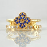 Anillo Trebol Lineal 3.3gr / T6 1/4 / Oro Amarillo 18K ©