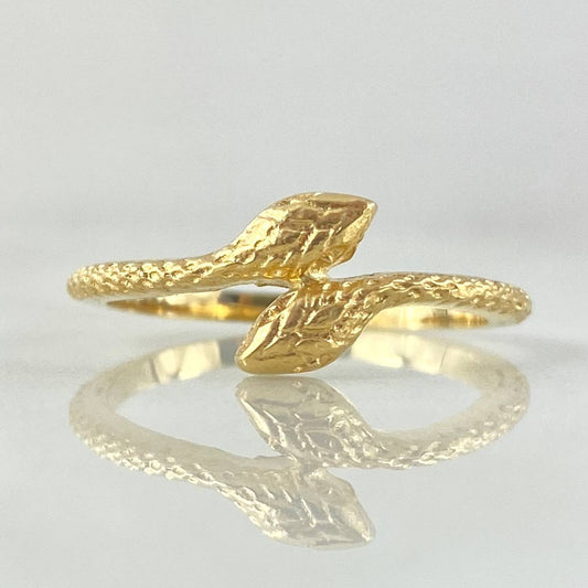 Anillo Serpientes 2.5gr / T7 1/2 / Oro Amarillo 18K ©