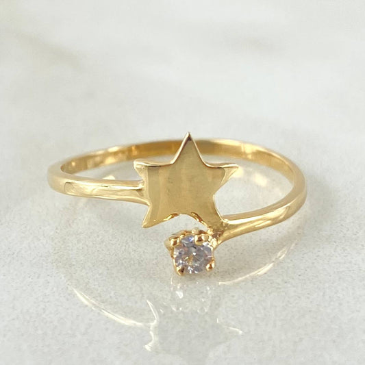 Anillo Estrella Fugaz 1.3gr / T6 1/4 / Oro Amarillo 18K ©