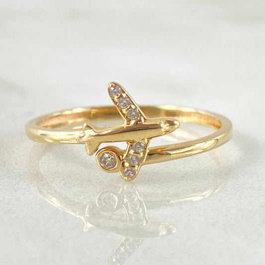 Anillo Avion 1.45gr / T7 / Oro Amarillo 18K ©