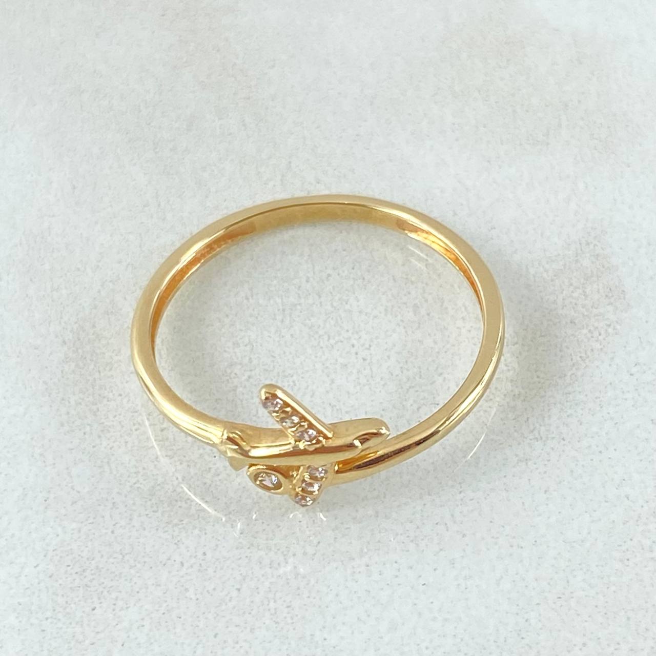 Anillo Avion 1.55gr / T7 1/4 / Oro Amarillo 18K