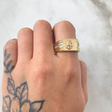 Anillo Rostro Cristo 5.2gr / T10 / Oro Amarillo 18K