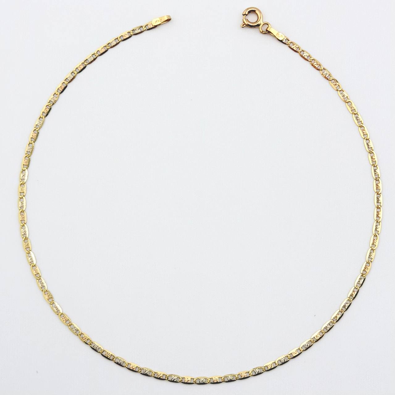 Tobillera Plana 1.45gr / 25cm / 1.8mm Tres Oros +3 18K