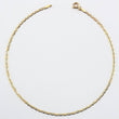 Tobillera Escalera Plana Diamantada 1.45gr / 25cm / 1.7mm +3 Tres Oros 18K *