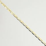 Tobillera Escalera Plana Diamantada 1.45gr / 25cm / 1.7mm +3 Tres Oros 18K *