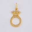 Dije Corona Letra O 1.85gr / 2.5cm / Oro Amarillo 18K