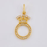 Dije Corona Letra O 1.85gr / 2.5cm / Oro Amarillo 18K