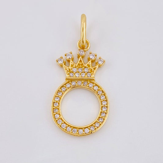 Dije Corona Letra O 1.8 g / 2.6 cm Oro Amarillo 18K