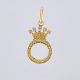 Dije Corona Letra O 1.65g / 2.6cm Oro Amarillo 18K