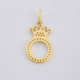 Dije Corona Letra O 1.7gr / 2.8cm / Oro Amarillo 18K